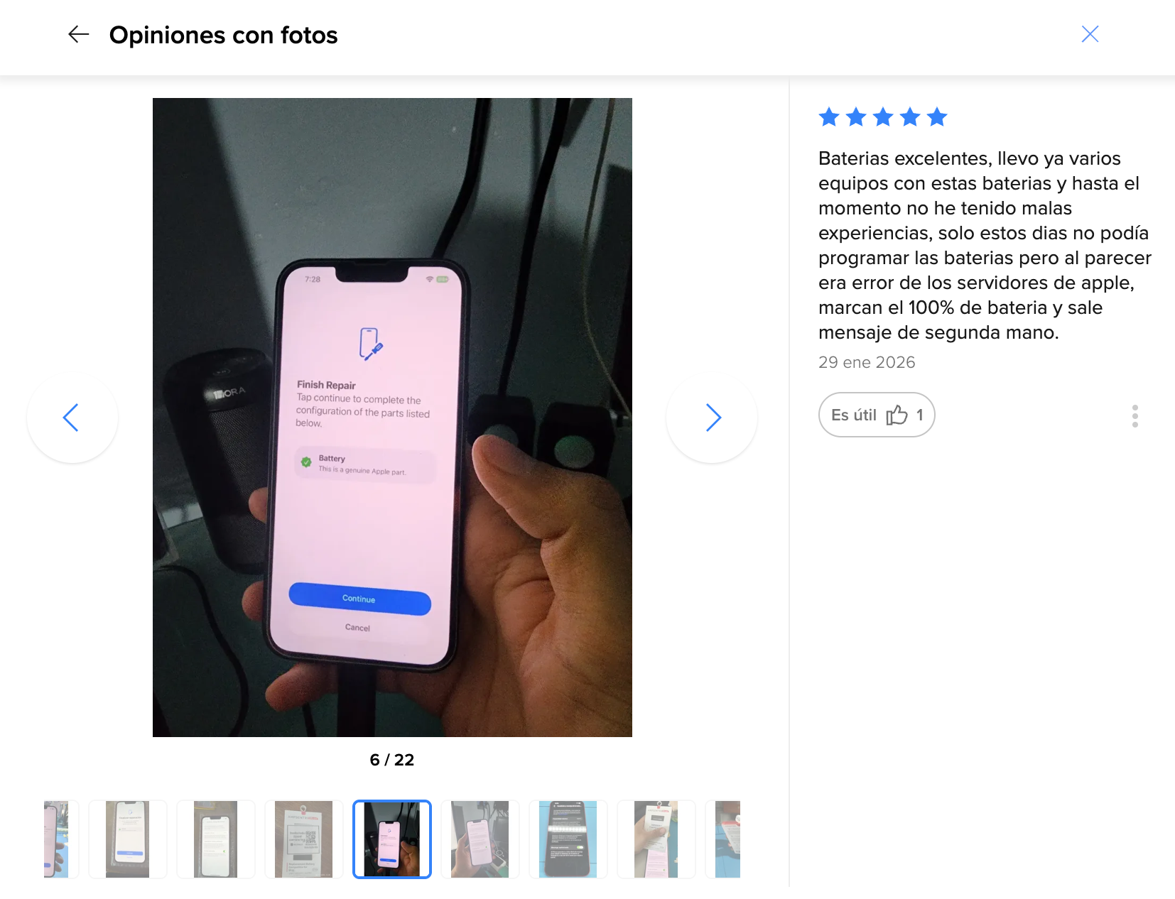 Reseña — Baterías excelentes, llevo ya varios equipos con e