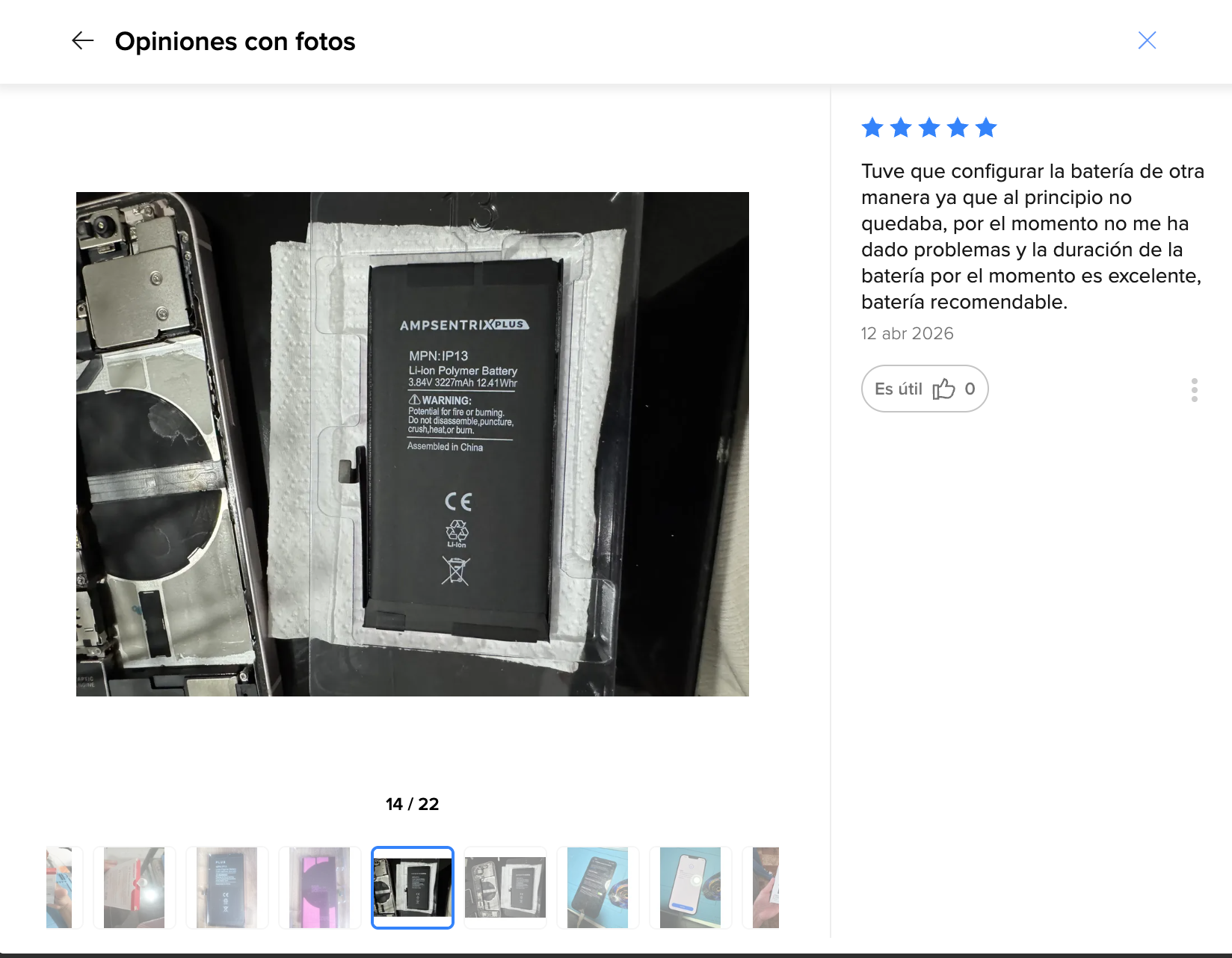Reseña — Tuve que configurar la batería de otra manera ya q