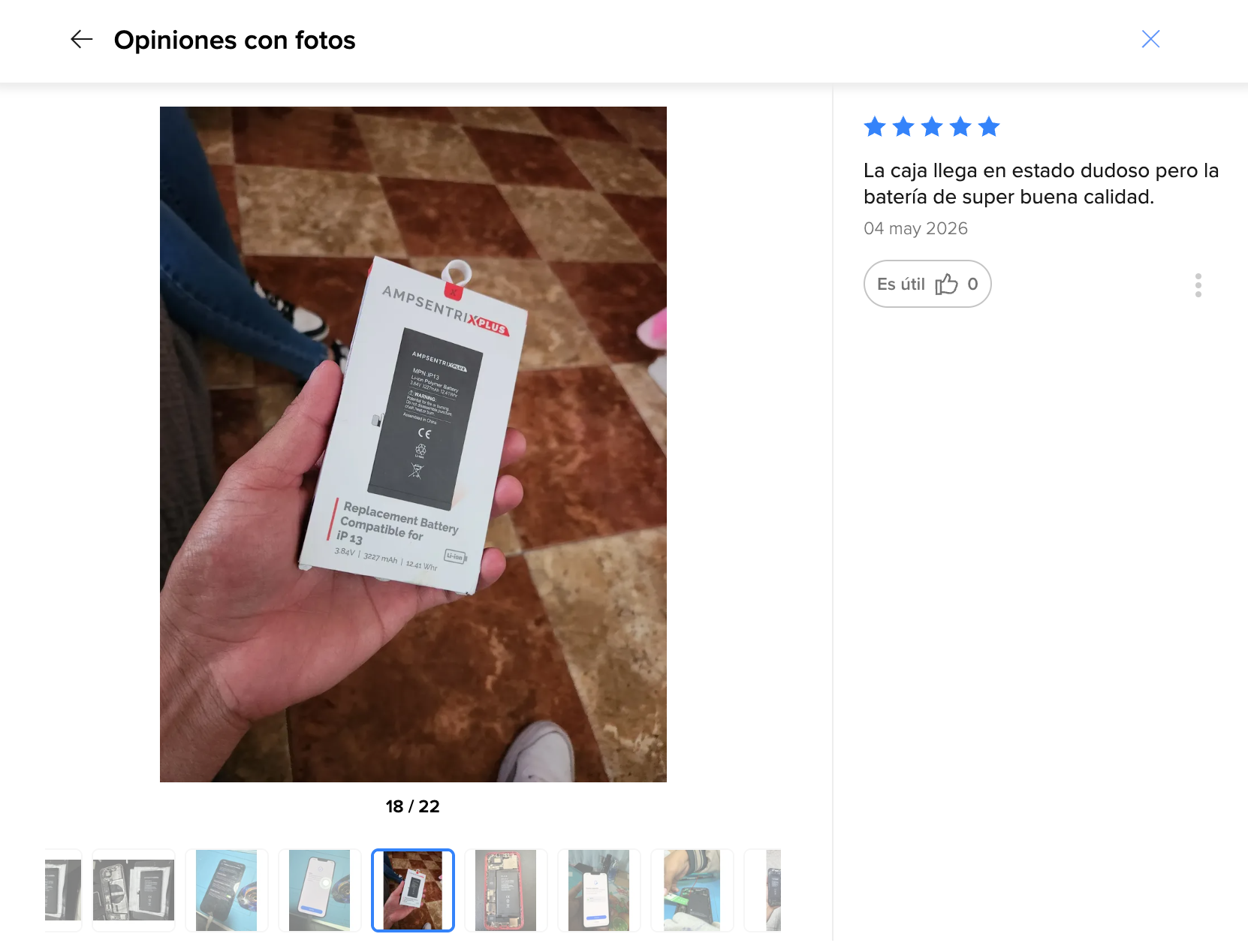 Reseña — La caja llega en estado dudoso pero la batería de 