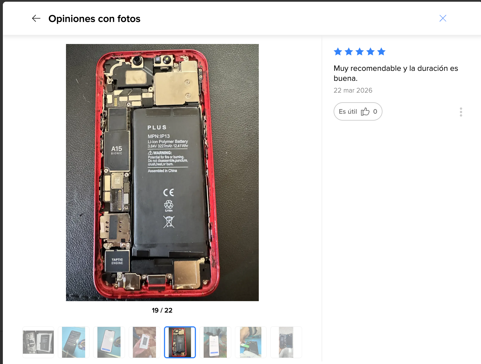 Reseña — Muy recomendable y la duración es buena.