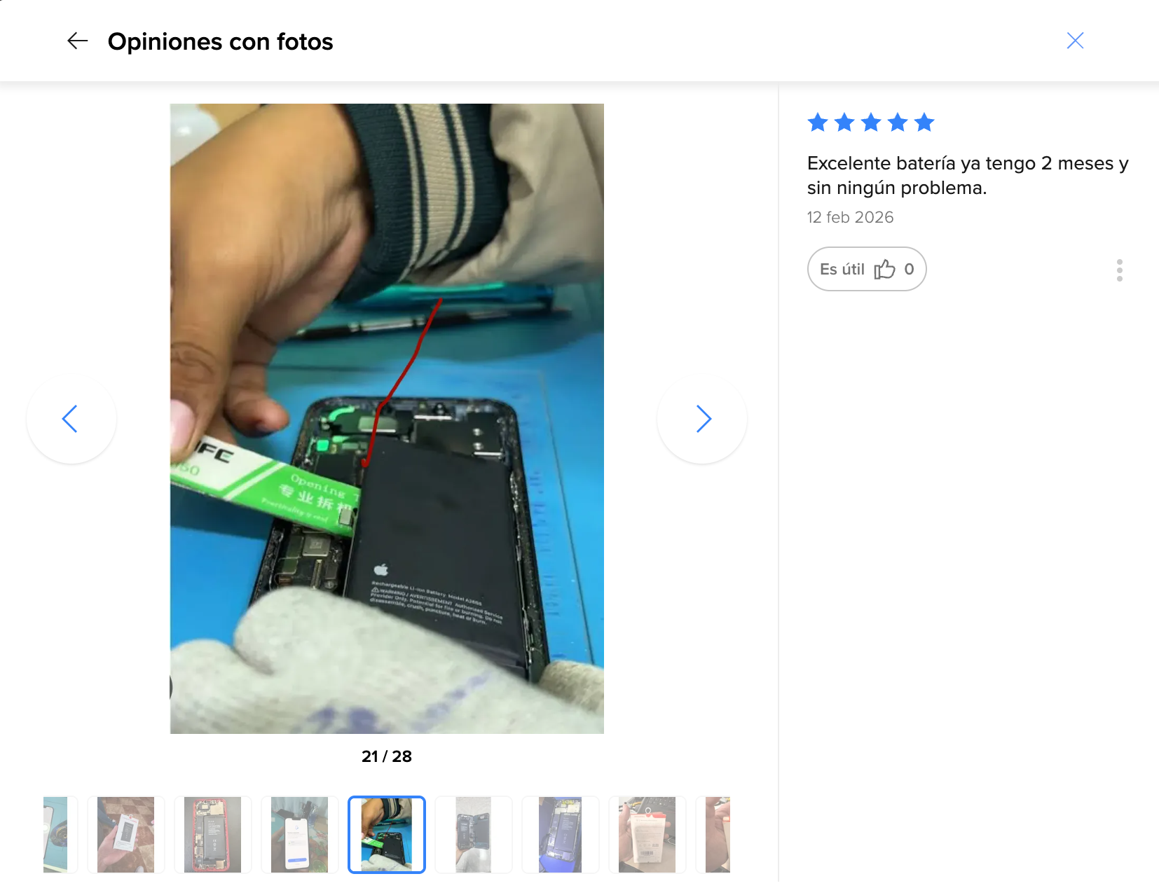 Reseña — Excelente batería, ya tengo 2 meses y sin ningún p
