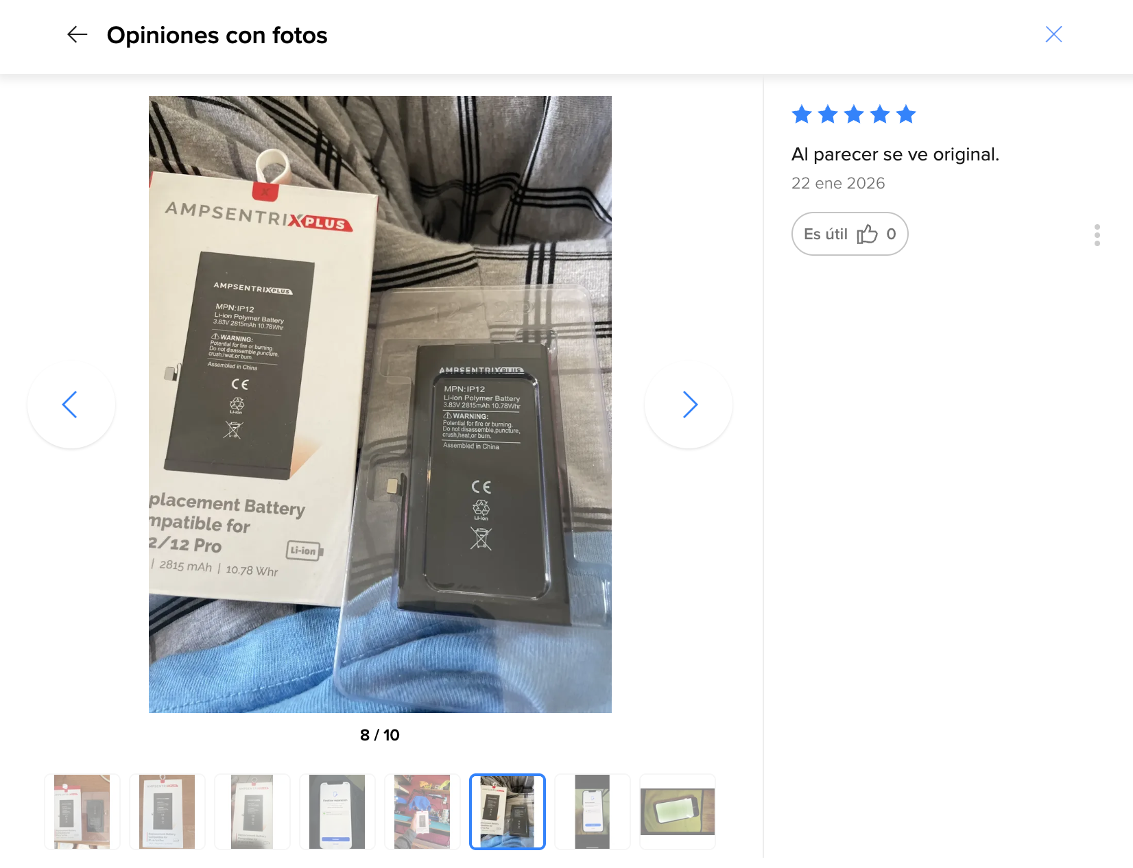 Reseña — Al parecer se ve original.